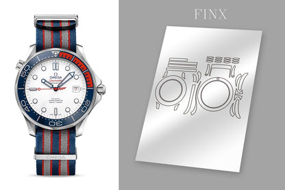 Omega Seamaster Diver 300m 212.32.41.20.04.001 protection film by FINX