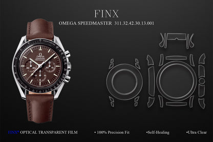 Omega Speedmaster Professional 311.32.42.30.13.001 watch protection film kit layout by FINX
