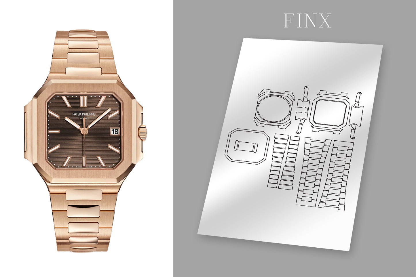 Patek Philippe 7128/1R-001 Cubitus 40mm Rose Gold Protective Kit