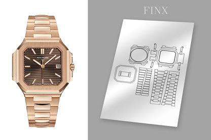 Patek Philippe 7128/1R-001 Cubitus 40mm Rose Gold Protective Kit