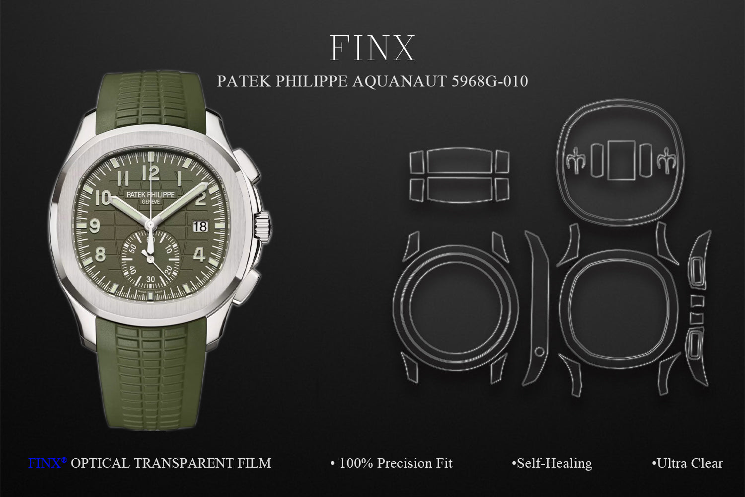 Patek Philippe Aquanaut 5968G-010 Protection Kit protection film by FINX
