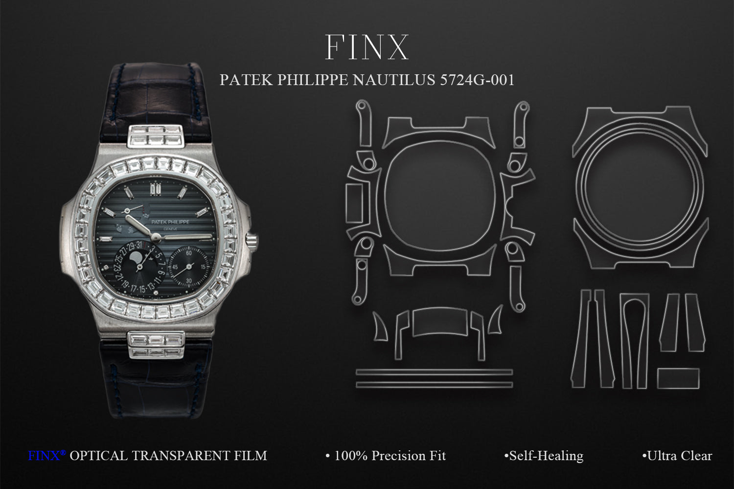 Patek Philippe Nautilus 5724G-001 Protection Film | Invisible Watch Protection | FINX protection film by FINX