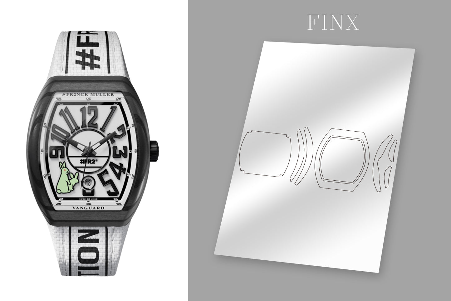 Franck Muller Vanguard V41SCDT Carbon White Black Rabbits Protective Kit