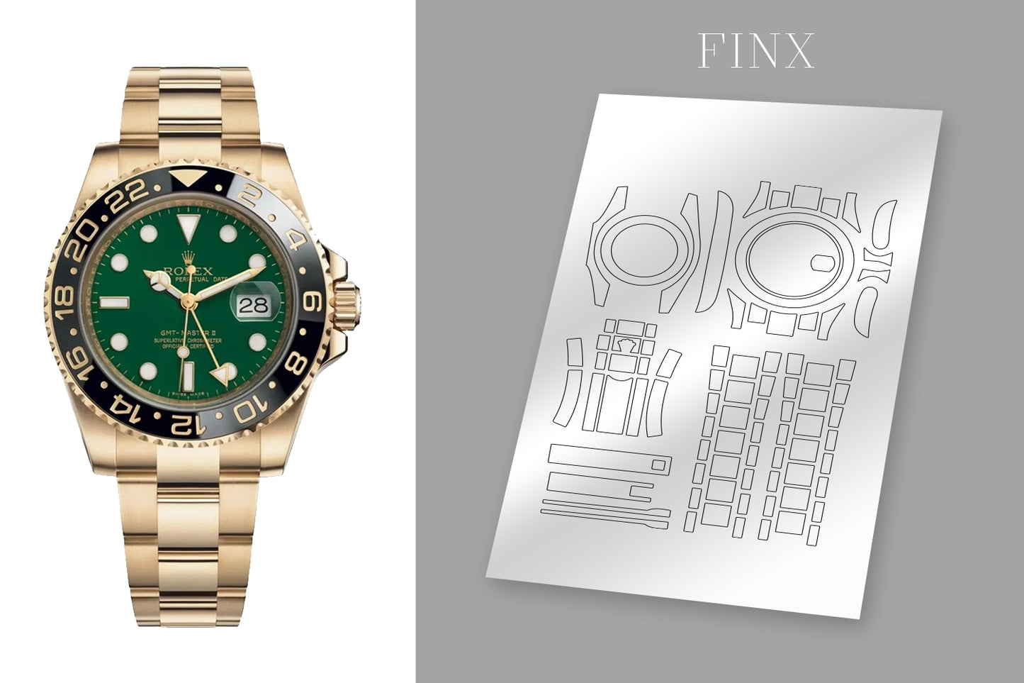 Rolex GMT-Master II Yellow Gold Green Dial 116718LN Protection Kit