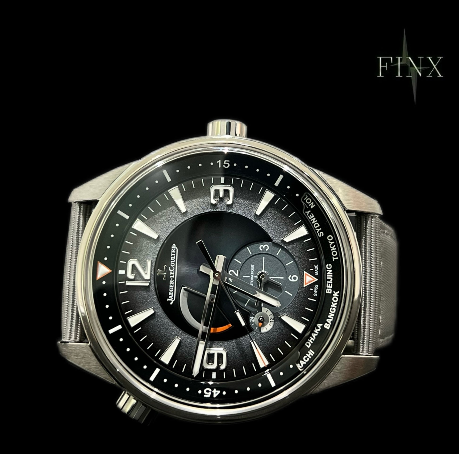 Jaeger-LeCoultre Polaris Geographic Q9078640 front dial view with protection film