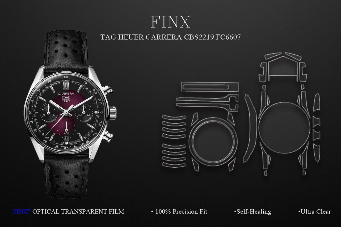 TAG HEUER CARRERA CHRONOGRAPH CBS2219.FC6607 Protection Kit protection film by FINX