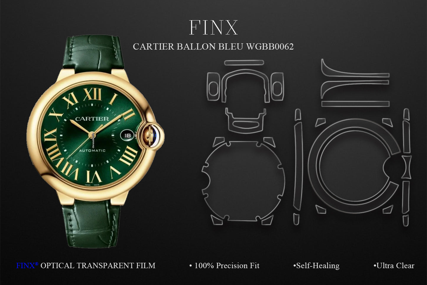 Cartier Ballon Bleu 40mm De Watch 40mm Green Dial WGBB0062  Protective Kit