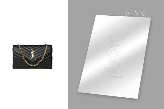 YSL CLASSIC CASSANDRE CHAIN WALLET IN GRAIN DE POUDRE LEATHER Protective Kit