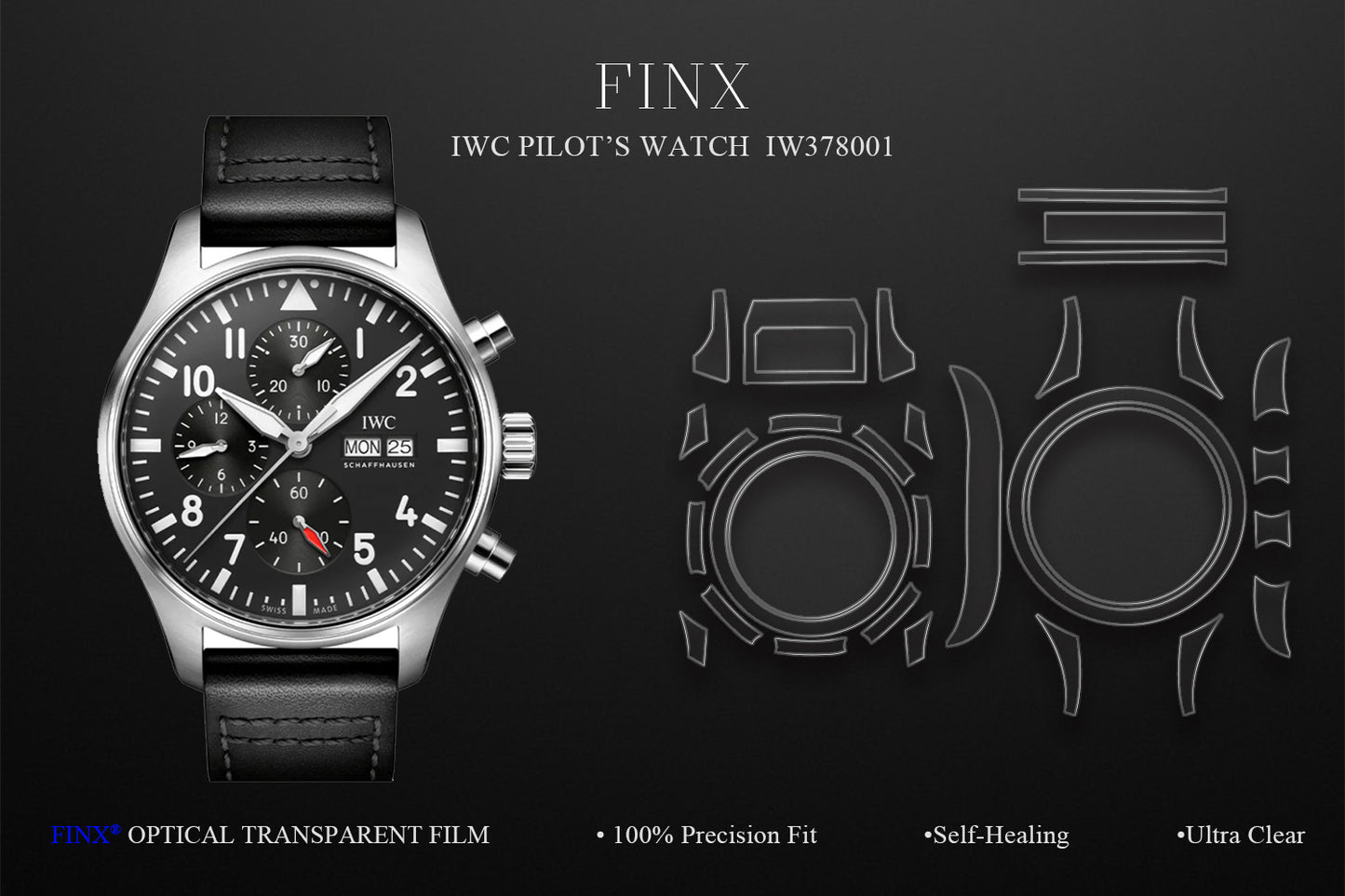 IWC Pilot's Watch 43mm IW378001 Protective Kit protection film by FINX