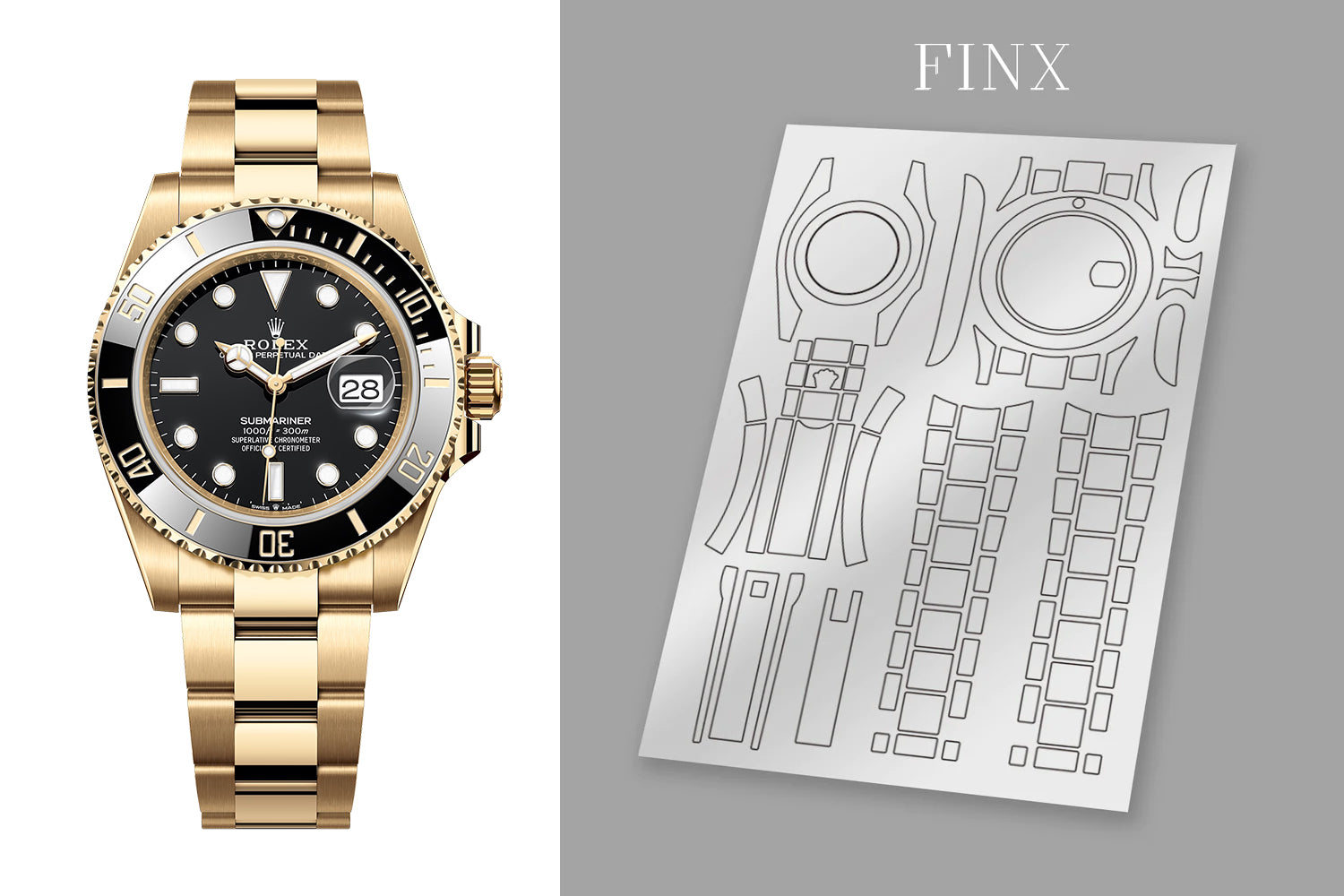 Rolex Submariner (Gold)126618lb Protection Kit protection film by FINX