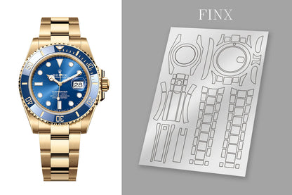 Rolex Submariner (Gold) 126618lb Protection Kit protection film by FINX
